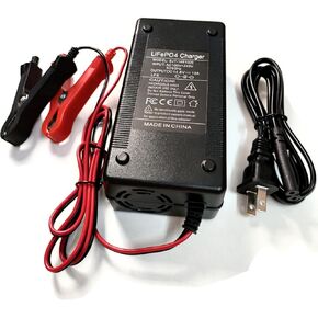 12V 10A LiFePO4 Battery Charger 14.6V for 12V LiFePO4 30AH-120AH Battery, Smart Trickle Charger with LED Indicator Special for Lithium Iron Phosphate Deep Cycle Rechargeable Batteries