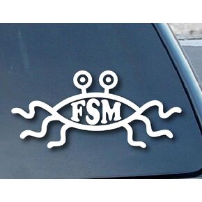 Flying Spaghetti Monster FSM Car Window Vinyl Decal Sticker 5"