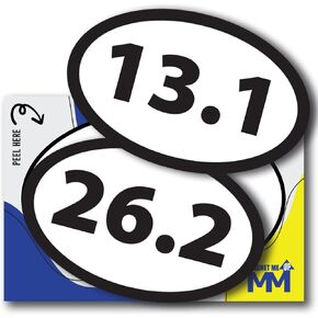 26.2 Marathon Sticker Oval, Running Stickers, 5.5x3.5 Inches, Black, 2 Pack, Sticker for Car, Window, Bumper Stickers, 26.2 Marathon Gifts, Car Decals, Show Runner Pride in Style, Made in USA