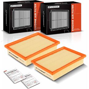 A-Premium Front 2-PC Engine Air Filter Compatible with Toyota Highlander 2017-2019 & Lexus RX450h 2016-2022, RX450hL 2018-2022, 3.5L FULL HYBRID EV-GAS (FHEV), Replace# 17801-0P090, 178010P090