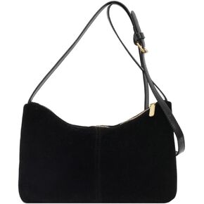 Slouchy Suede Bucket Bag Women Crescent Hobo Bags Satchels Underarm Shoulder Bag Crossbody Purse Travel Tote Handbag
