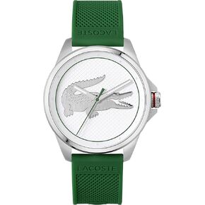 Lacoste Le Croc Men's Quartz Stainless Steel and Silicone Strap Watch, Color: Green (Model: 2011157)