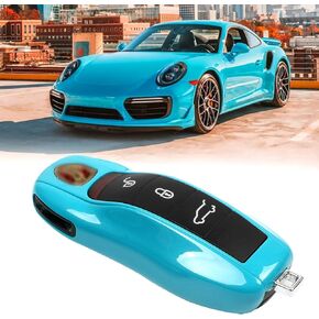 Jaronx Key Fob Cover for Porsche, Mahogany Metallic, Compatible with Cayenne, Panamera, Macan, Cayman, Carrera, 918 Spyder, Key Shell Cover Protector