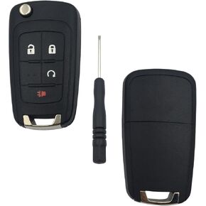 Flip Folding Remote Car Key Fob Cover Case fit for Chevy Cruze Malibu Equinox Sonic Terrain Keyless Entry Key Fob Shell (3 Buttons)