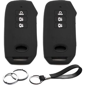 2pcs Compatible with Kia EV6 NIRO EV Sportage NIRO Sorento Smart 6 7 Buttons Key Fob Cover Case Key Chain Protector Keyless Entry Remote Holder