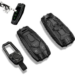 Heavy Metal Key Fob Cover Protector, Compatible with Audi A4 Q7 Q5 A6 R8 S5 Keychain Accessories