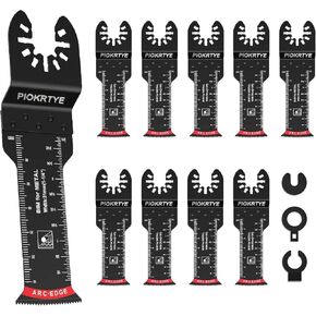 Piokrtye 22Pcs Titanium Oscillating Saw Blades, Professional Universal Multitool Blades for Metal Wood Nails Screws fit Dewalt Rockwell Milwaukee Makita Bosch in Kuwait