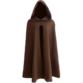 UQJE Renaissance Hooded Open Front Poncho Cape Witch Cape Halloween Costumes