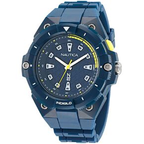Nautica Men's Blue Biobased PU Strap Watch (Model: NAPCNS401)