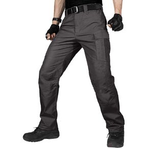 FREE SOLDIER Men's Water Resistant Pants Relaxed Fit Tactical Cargo Work Pants with Multi Pocket (Gray46W/30L)
