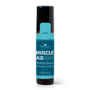 Plant Therapy Muscle Aid Synergy Pre-Diluted Roll-On 10 mL (1/3 oz) 100% Pure, Therapeutic Grade