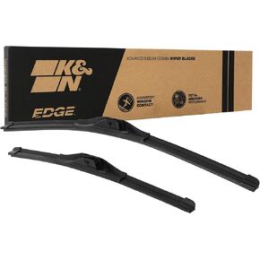 K&N EDGE Windshield Wipers: All Weather Performance, Superior Wiper Blades to Windshield Contact, Streak-Free Wipe Technology: 26 Inch + 24 Inch Wiper Blades (Pack of 2)