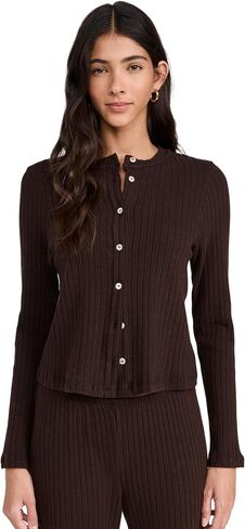 DONNI. Women's The Sweater Rib Cardi in Saudi Arabia