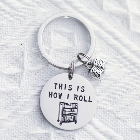 أفكار هدايا أمين المكتبة سلسلة مفاتيح لأمناء مكتباتها المدرسية تقدير التقاعد للنساء والرجال هدايا لسلسلة مفاتيح أمين المكتبة in Kuwait