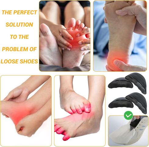 Shoe Filler Inserts for Loose Shoes, 2 Pairs Toe Filler Inserts for Shoes Too Big Comfort Toe Cushions Make Shoes Fit Shoes Insole for Leather Shoes High Heels in Saudi Arabia