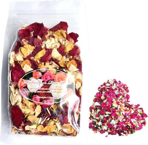 Dried Red Rose Petals 1.75oz/50g, Real Natural Dried Rose Petals for Bath, Soap Making, Candle Making, Wedding, Confetti, DIY Crafts, Non Edible (Red) in Kuwait
