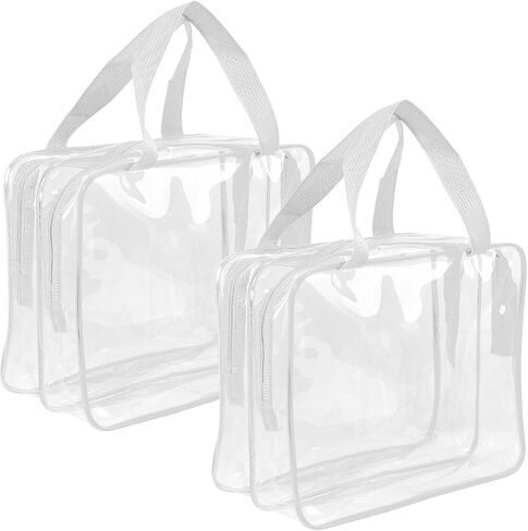 APREUTY Clear Makeup Bags Toiletry Bag, 2 pcs Large Clear Travel Bag for Toiletries, with 2 Compartments Zipper Closure Clear Travel Bags Airport Airline Compliant Bag for Portable Men Women (Black) in Saudi Arabia