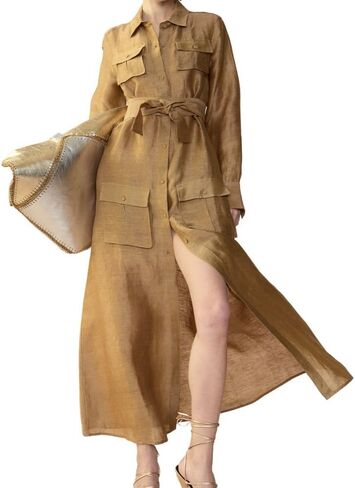 Cynthia Rowley Lagos Silk Linen Shirt Dress in Saudi Arabia