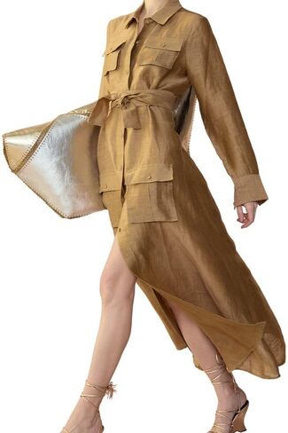 Cynthia Rowley Lagos Silk Linen Shirt Dress in Saudi Arabia
