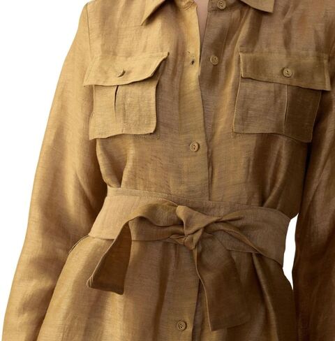 Cynthia Rowley Lagos Silk Linen Shirt Dress in Saudi Arabia