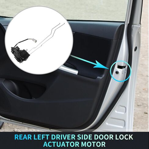 X AUTOHAUX Replacement Rear Left Driver Side Power Door Lock Actuator Motor with Cable for Kia Spectra SX Spectra5 SX 2007-2009 Door Latch Actuator Assembly Replace No.814102F010 Black in Saudi Arabia