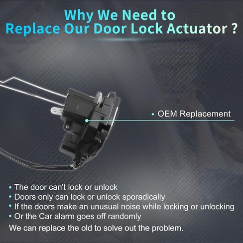 X AUTOHAUX Replacement Rear Left Driver Side Power Door Lock Actuator Motor with Cable for Kia Spectra SX Spectra5 SX 2007-2009 Door Latch Actuator Assembly Replace No.814102F010 Black in Saudi Arabia