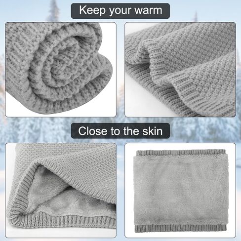 Loritta Neck Warmer Winter Warm Infinity Scarf Double-Layer Thick Fleece Windproof Scarves for Women Men in Saudi Arabia