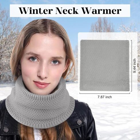 Loritta Neck Warmer Winter Warm Infinity Scarf Double-Layer Thick Fleece Windproof Scarves for Women Men in Saudi Arabia