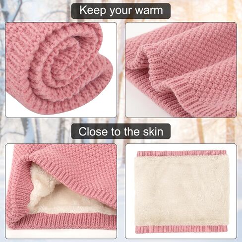 Loritta Neck Warmer Winter Warm Infinity Scarf Double-Layer Thick Fleece Windproof Scarves for Women Men in Saudi Arabia