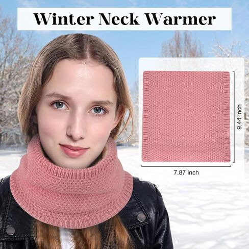 Loritta Neck Warmer Winter Warm Infinity Scarf Double-Layer Thick Fleece Windproof Scarves for Women Men in Saudi Arabia