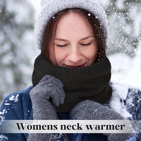 Loritta Neck Warmer Winter Warm Infinity Scarf Double-Layer Thick Fleece Windproof Scarves for Women Men in Saudi Arabia