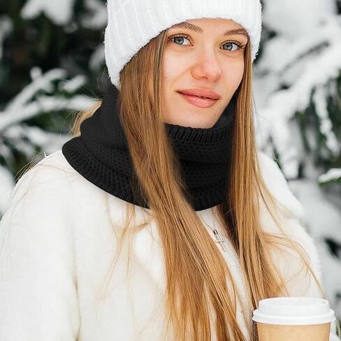 Loritta Neck Warmer Winter Warm Infinity Scarf Double-Layer Thick Fleece Windproof Scarves for Women Men in Saudi Arabia