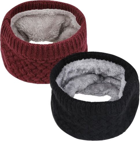Loritta Neck Warmer Winter Warm Infinity Scarf Double-Layer Thick Fleece Windproof Scarves for Women Men in Saudi Arabia
