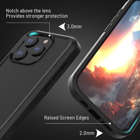 Dikes for iPhone 15 Pro Max Case Dual-Layer Heavy Duty Case [Shockproof][Drop-Proof][Dustproof] Rugged Phone Case Fit for iPhone 15 Pro Max 6.7 Inch with [Screen & Camera Lens Protector] (Sea Blue) in Saudi Arabia