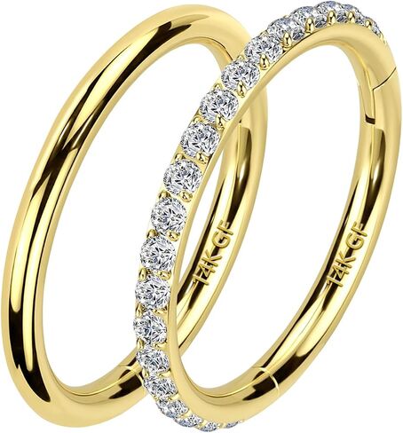 2pcs 14k Gold Filled Septum Rings, Nose Rings Hoop 18G 16G Helix Rook Daith Tragus Conch Piercing Jewelry Cartilage Earrings for Women in Saudi Arabia