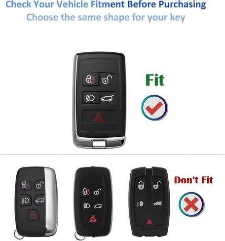 YHC Key Fob Cover Car Key Case Shell with Gold KeyChain fit Land Rover Vogue Range Discovery Rover Sport in Saudi Arabia