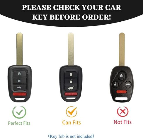 for Honda Key Fob Cover, Soft TPU Protection Key Fob Case Compatible with Honda Accord Civic CR-V LX Crosstour Fit HR-V Car Key Fob Holder Accessories (Silver Black) in Kuwait