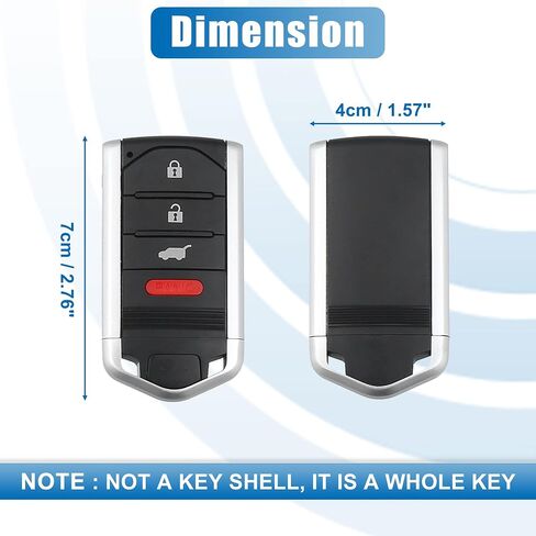 X AUTOHAUX 2 قطعة 314 ميجا هرتز 4 أزرار M3N5WY8145 مفتاح استبدال الدخول بدون مفتاح Fob لـ Acura TL للسائق 1 و2 2014-2019 SUV جهاز التحكم عن بعد القرب Smart Fob in Saudi Arabia