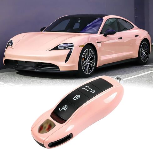 Jaronx Key Fob Cover for Porsche, Mahogany Metallic, Compatible with Cayenne, Panamera, Macan, Cayman, Carrera, 918 Spyder, Key Shell Cover Protector in Kuwait
