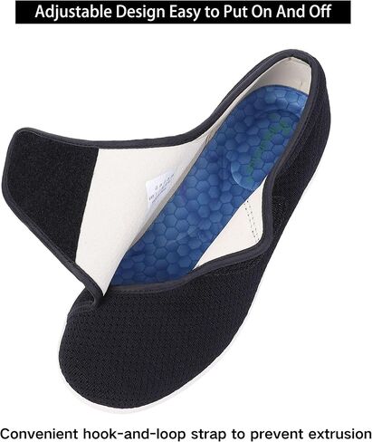Diabetic Shoes for Women, Women's Wide Width Elderly Shoes, Adjustable Closure Lightweight Breathable, Swollen Feet Walking Edema Sneakers in Saudi Arabia