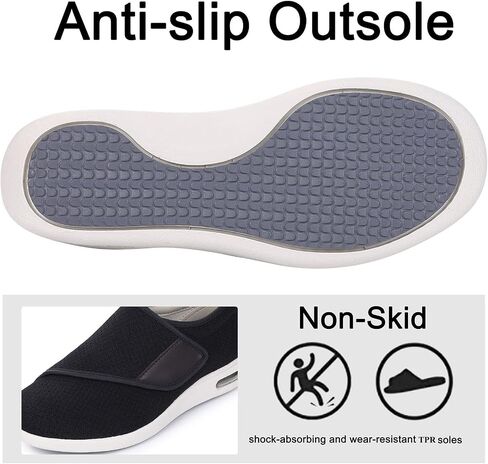 Diabetic Shoes for Women, Women's Wide Width Elderly Shoes, Adjustable Closure Lightweight Breathable, Swollen Feet Walking Edema Sneakers in Saudi Arabia