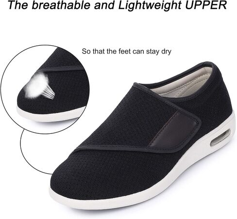 Diabetic Shoes for Women, Women's Wide Width Elderly Shoes, Adjustable Closure Lightweight Breathable, Swollen Feet Walking Edema Sneakers in Saudi Arabia