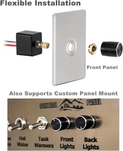 Acegoo 12V Dimmer Switch, RV Light Dimmer High Side PWM Dimming Switch for Boat Camper Trailer Van Truck Cars, Works with LED Light Fixture, Halogen, Incandescent, Strip Lights in Saudi Arabia