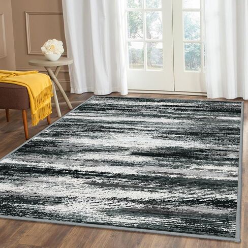 3x5 Rug for Living Room-Printed Small Throw Area Rug for Bedroom, Non-Slip Non-Slip Modern Abstract Entryway Rug with Rubber Backing for Home Decor, Faux Wool in Saudi Arabia