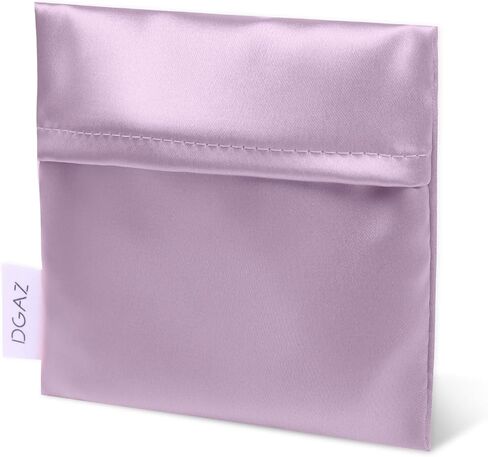 DGAZ Silk Sanitary Napkin Storage Bag, Period Bag for Teen Aged Girls, Portable Period Bag for Panty Liners/Menstrual Cup/Small Tampons，Mini Makeup Bag for Purse(Lavender) in Kuwait