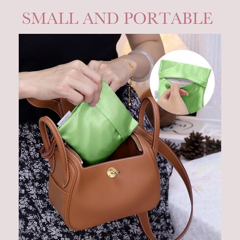 DGAZ Silk Sanitary Napkin Storage Bag, Period Bag for Teen Aged Girls, Portable Period Bag for Panty Liners/Menstrual Cup/Small Tampons，Mini Makeup Bag for Purse(Lavender) in Kuwait