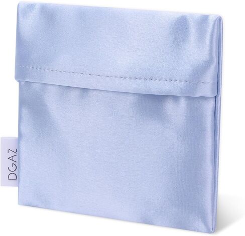 DGAZ Silk Sanitary Napkin Storage Bag, Period Bag for Teen Aged Girls, Portable Period Bag for Panty Liners/Menstrual Cup/Small Tampons，Mini Makeup Bag for Purse(Lavender) in Kuwait