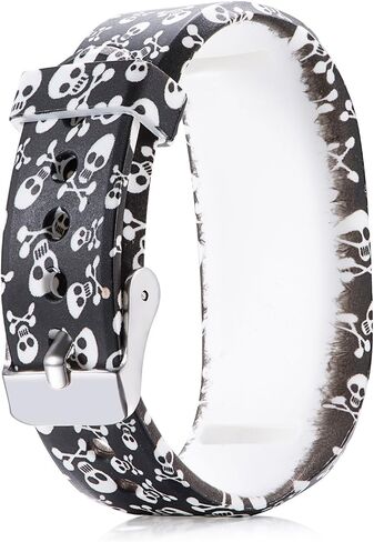 GTHY Compatible With Garmin Vivofit JR/JR 2/Vivofit 3 Bands Repacement,For Kids Boys Girls,Soft Silicone Pattern Adjustable Straps,Wristbands,Watch Band,With Secure Metal Clasp,Lagre&Small (Large, D) in Saudi Arabia
