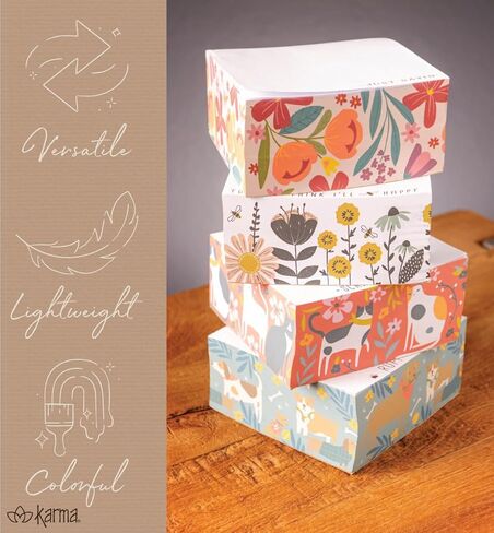 Karma, Block Notepad، مكعب ورق مذكرة 500 ورقة، مكعب لوحة مذكرة غير لاصق للمكتب والمنزل والكلب in Kuwait