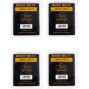 Tyler Candle Company Hippie Chick 1.9 Ounce Scented Mixer Wax Melt Cubes for Tart Burner, Pack of 4